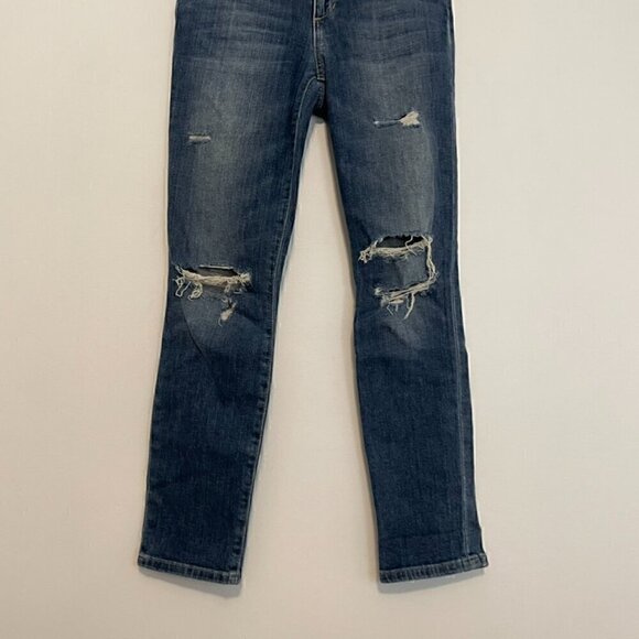 JOE'S JEANS JOES JEANS Keagan Skinny Ankle Distressed Jeans Dark Wash Ripped 25 - Picture 4 of 15